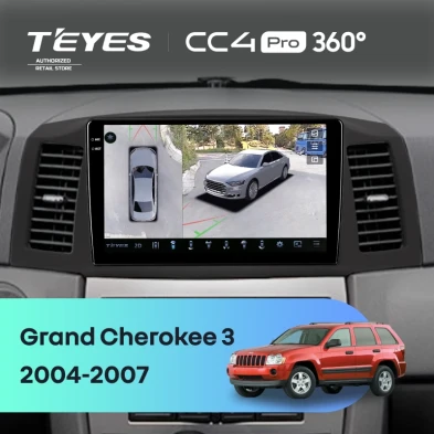 Штатная магнитола Teyes CC4 Pro 360 8/128 Jeep Grand Cherokee 3 WK (2004-2007) F1