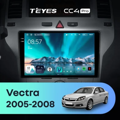 Штатная магнитола Teyes CC4 Pro 8/128 Opel Vectra (2005-2008) F2