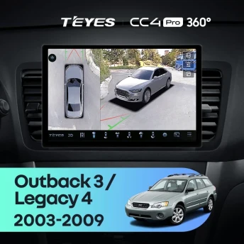 Штатная магнитола Teyes CC4 Pro 360 8/128 Subaru Outback 3 (2003-2009) (11")