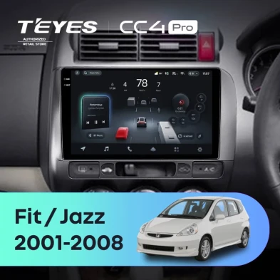 Штатная магнитола Teyes CC4 Pro 12/256 Honda Jazz GD (2001-2008) Правый руль