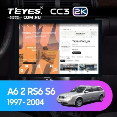 Штатная магнитола Teyes CC3 2K 360 6/128 Audi RS6 1 (2002-2006) (13")
