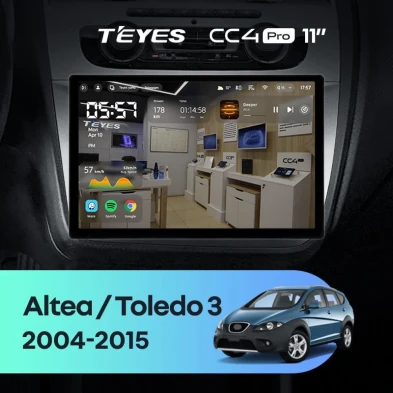 Штатная магнитола Teyes CC4 Pro 12/256 Seat Altea (2004-2015) (11")