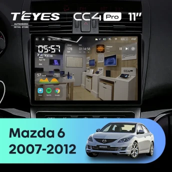 Штатная магнитола Teyes CC4 Pro 8/128 Mazda 6 2 GH (2007-2012) (11")