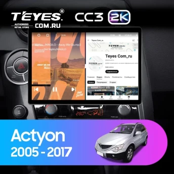 Штатная магнитола Teyes CC3 2K 4/32 SsangYong Actyon Sports (2005-2017) (13")