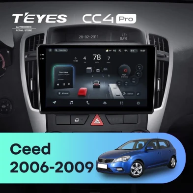 Штатная магнитола Teyes CC4 Pro 12/256 Kia Ceed (2006-2009)