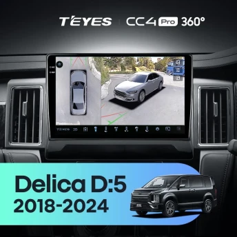 Штатная магнитола Teyes CC4 Pro 360 12/256 Mitsubishi Delica D:5 (2018-2024)