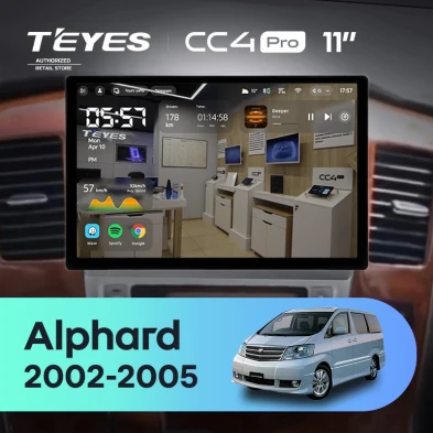 Штатная магнитола Teyes CC4 Pro 8/128 Toyota Alphard 1 H10 (2002-2005) F1 (11")