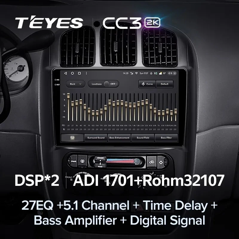 Штатная магнитола Teyes CC3 2K 360 6/128 Chrysler Voyager (2000-2007) Тип-B