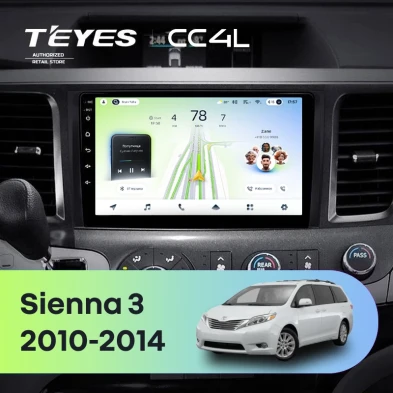 Штатная магнитола Teyes CC4L 6/64 Toyota Sienna 3 XL30 (2010-2014)