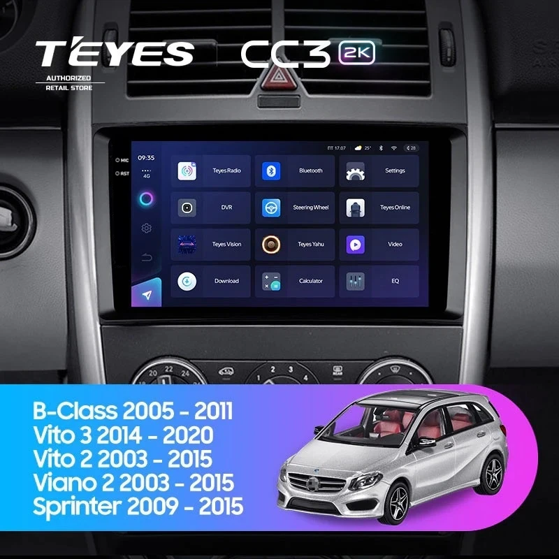 Штатная магнитола Teyes CC3 2K 4/64 Mercedes-Benz Sprinter W906 (2006+)
