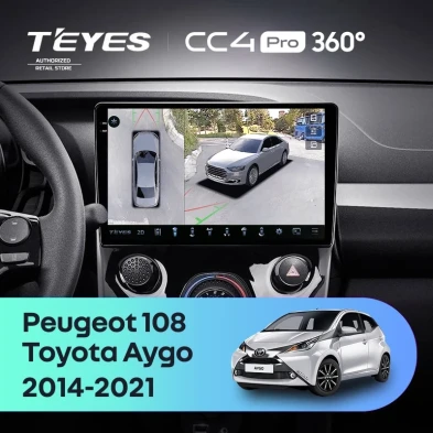Штатная магнитола Teyes CC4 Pro 360 8/128 Peugeot 108 (2014-2021) F1