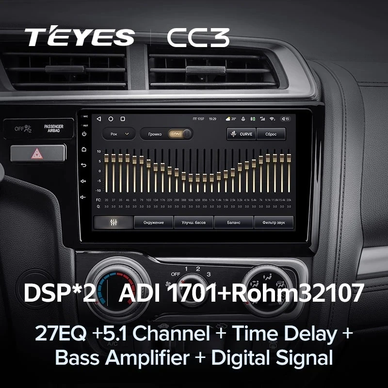 Штатная магнитола Teyes CC3 4/32 Honda Fit 3 (2013-2020) Тип-B