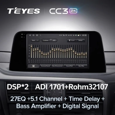 Штатная магнитола Teyes CC3 2K 4/32 Lexus RX200t RX300 RX350 RX350l RX450h RX450hl AL20 IV (2015-2021)