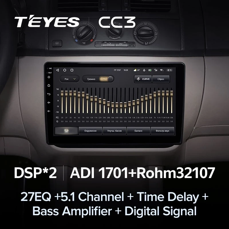 Штатная магнитола Teyes CC3 4/32 Skoda Fabia 2 (2007-2014)