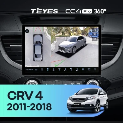Штатная магнитола Teyes CC4 Pro 360 12/256 Honda CR-V 4 RM RE (2011-2018) Тип-B (13") 9 inch