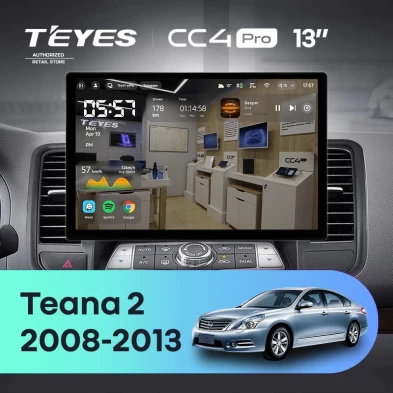 Штатная магнитола Teyes CC4 Pro 8/128 Nissan Teana J32 (2008-2013) Тип-B (13")