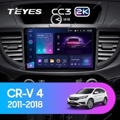 Штатная магнитола Teyes CC3 2K 4/64 Honda CR-V 4 RM RE (2011-2018) 9" Тип-C