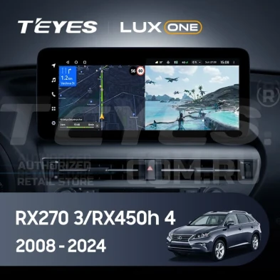 Штатная магнитола Teyes LUX ONE 6/128 Lexus RX450h 4 AL20 (2015-2024) Тип-D