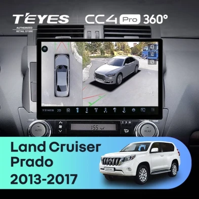 Штатная магнитола Teyes CC4 Pro 360 12/256 Toyota Land Cruiser Prado 150 (2013-2017) (13")