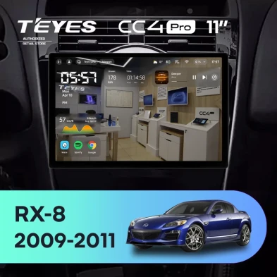 Штатная магнитола Teyes CC4 Pro 12/256 Mazda RX-8 SE (2009-2011) (11")