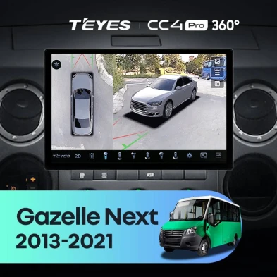 Штатная магнитола Teyes CC4 Pro 360 8/128 для GAZ Gazelle Next (2013-2021) F3 (13")