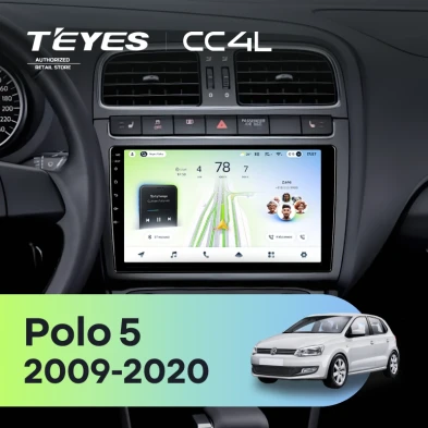 Штатная магнитола Teyes CC4L 6/64 Volkswagen Polo 5 (2009-2020) (матовая)