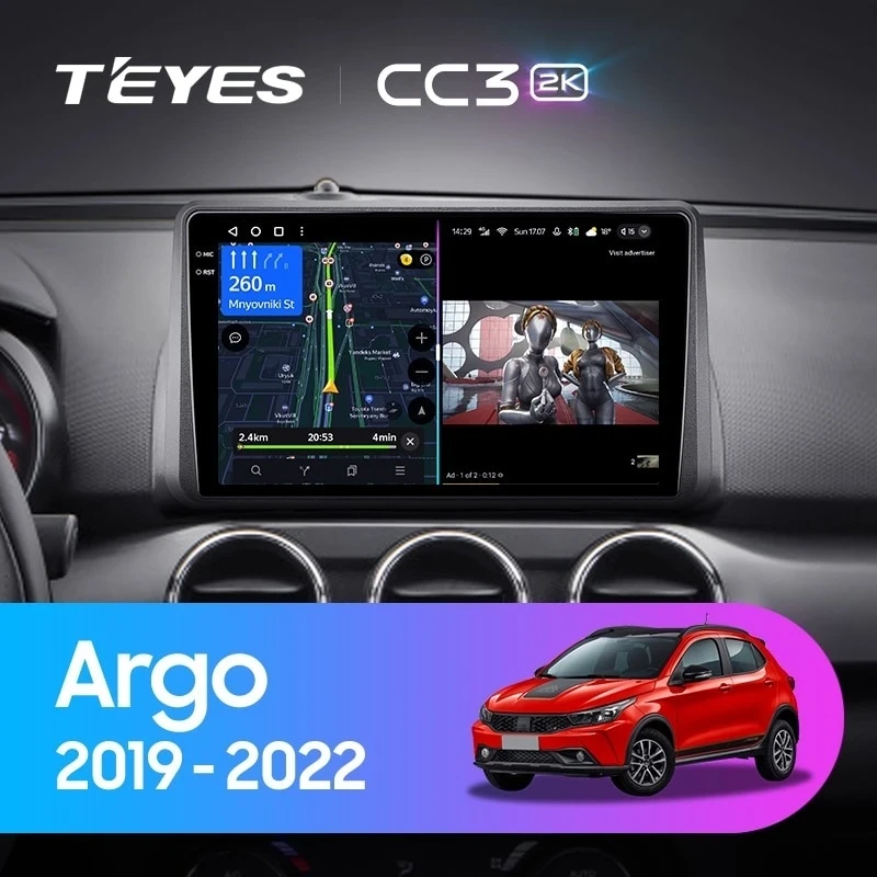 Штатная магнитола Teyes CC3 2K 6/128 Fiat Argo (2019-2022)