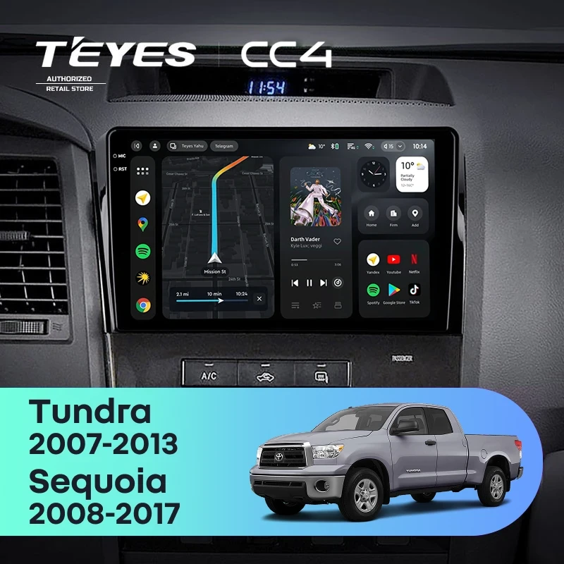 Штатная магнитола Teyes CC4 6/64 Toyota Sequoia XK60 (2008-2017)