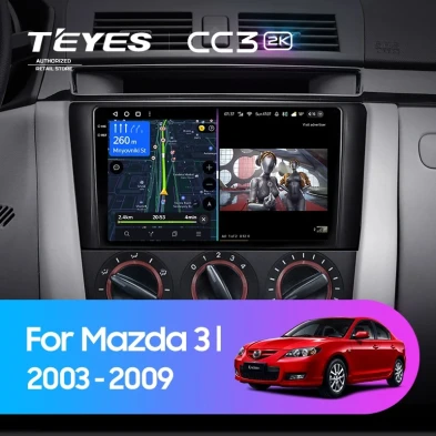 Штатная магнитола Teyes CC3 2K 4/32 Mazda 3 1 BK (2003-2009)