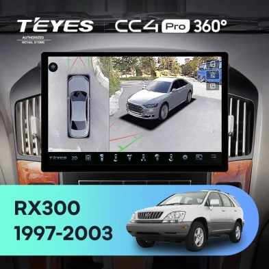 Штатная магнитола Teyes CC4 Pro 360 12/256 Lexus RX300 XU10 (1997-2003) F2 (13")