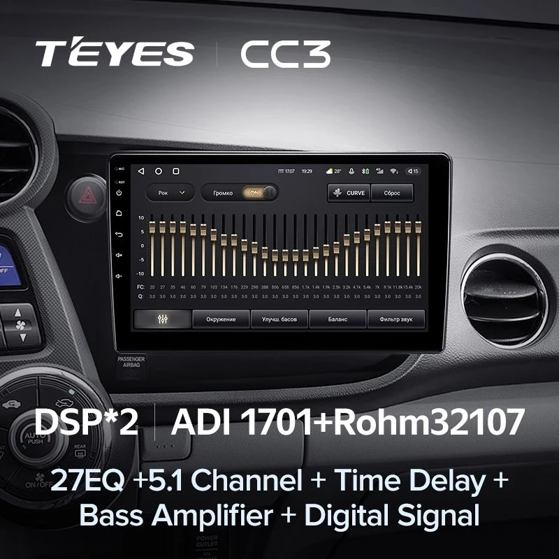 Штатная магнитола Teyes CC3 4/32 Honda Insight 2 LHD (2009-2014)
