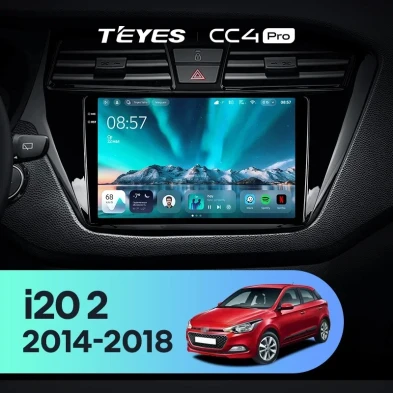 Штатная магнитола Teyes CC4 Pro 12/256 Hyundai i20 2 GB (2014-2018)