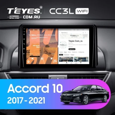 Штатная магнитола Teyes CC3L WiFi 2/32 Honda Accord 10 CV (2017-2021) Тип-B