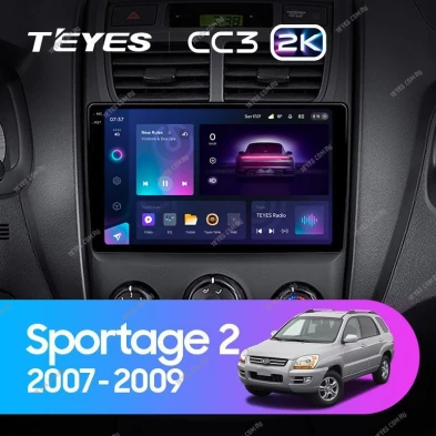 Штатная магнитола Teyes CC3 2K 360 6/128 Kia Sportage 2 (2007-2009)