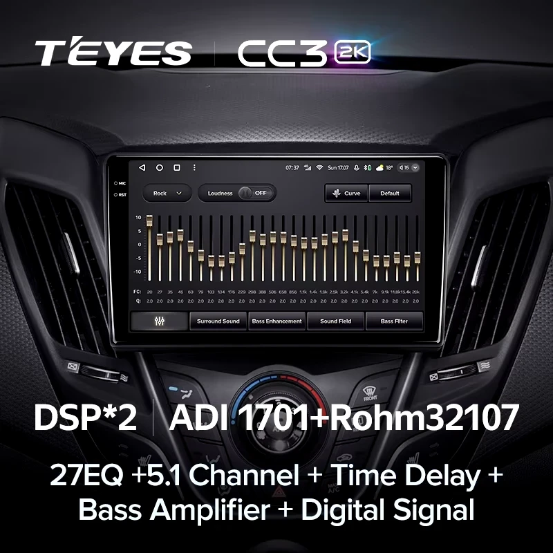 Штатная магнитола Teyes CC3 2K 4/32 Hyundai Veloster FS (2011-2017) Тип-B