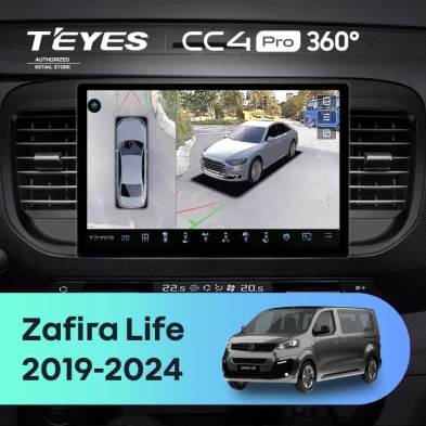 Штатная магнитола Teyes CC4 Pro 360 12/256 Opel Zafira Life (2019-2024) (11")