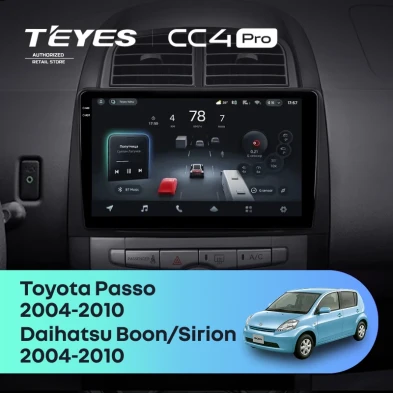 Штатная магнитола Teyes CC4 Pro 8/128 Toyota Passo XC10 (2004-2010)