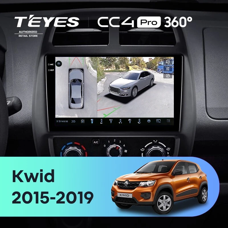 Штатная магнитола Teyes CC4 Pro 360 8/128 Renault KWID (2015-2019)