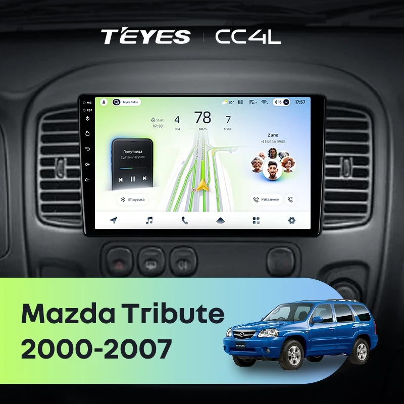 Штатная магнитола Teyes CC4L 6/64 Mazda Tribute (2000-2007)