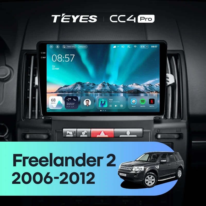 Штатная магнитола Teyes CC4 Pro 12/256 Land Rover Freelander 2 (2006-2012)