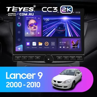 Штатная магнитола Teyes CC3 2K 6/128 Mitsubishi Lancer 9 CS (2000-2010) (13" с кнопками)