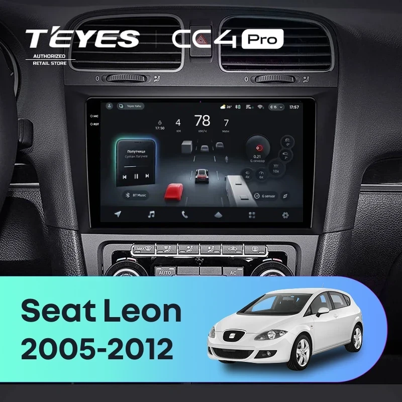 Штатная магнитола Teyes CC4 Pro 8/128 Seat Leon (2005-2012)