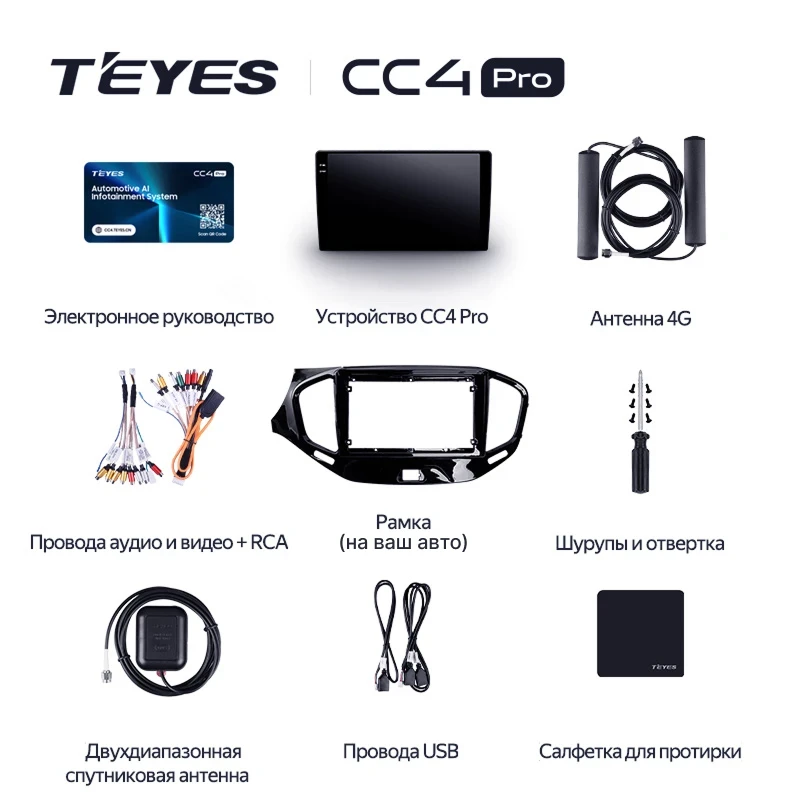 Штатная магнитола Teyes CC4 Pro 12/256 Opel Vivaro C (2019-2024)