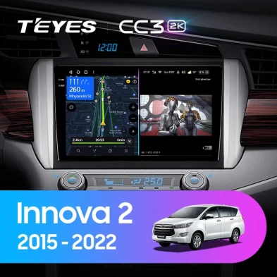 Штатная магнитола Teyes CC3 2K 6/128 Toyota Innova 2 (2015-2022) Правый руль
