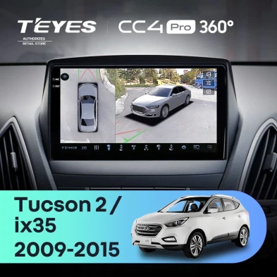 Штатная магнитола Teyes CC4 Pro 360 8/128 Hyundai ix35 (2009-2015) (Tucson 2) Тип-AB