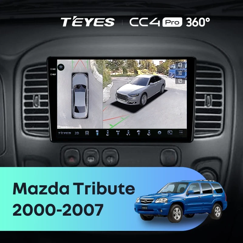 Штатная магнитола Teyes CC4 Pro 360 8/128 Mazda Tribute (2000-2007)