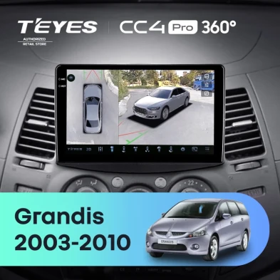 Штатная магнитола Teyes CC4 Pro 360 8/128 Mitsubishi Grandis 1 (2003-2010) F1