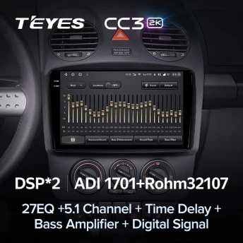 Штатная магнитола Teyes CC3 2K 4/64 Volkswagen Beetle A4 (2002-2011)
