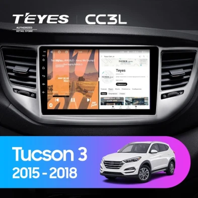 Штатная магнитола Teyes CC3L 4/32 Hyundai Tucson 3 (2015-2018) Тип-A