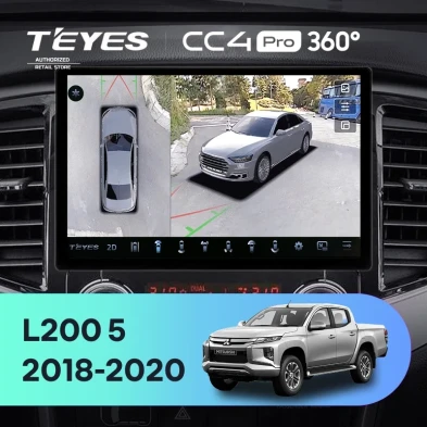 Штатная магнитола Teyes CC4 Pro 360 12/256 Mitsubishi L200 5 (2018-2020) F1 (13")